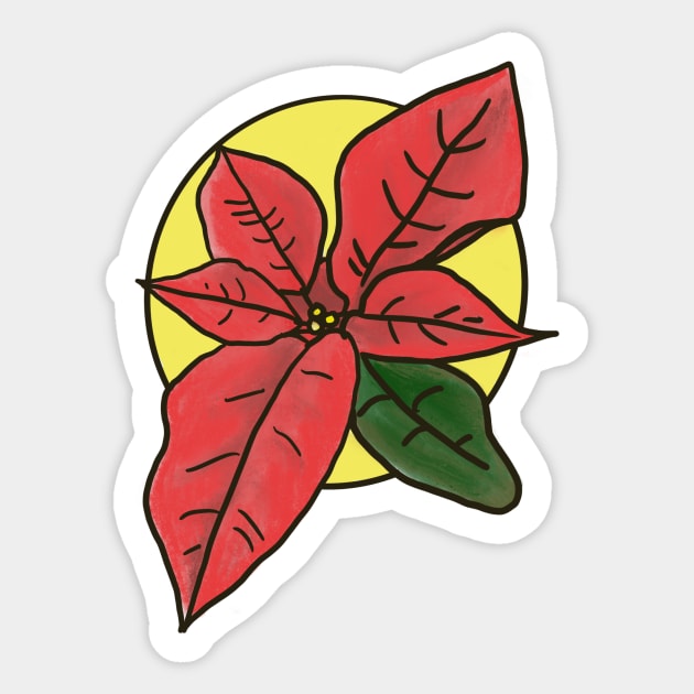 Poinsettia Sticker by shehitsback